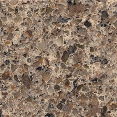 Silestone Quartz Sienna Ridge countertops with bold earth-toned aggregates, ideal for kitchen countertops. Silestone quartz by Granite Guy Inc.