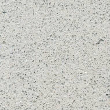 Silestone Quartz Stellar Snow countertops in crisp white with shimmering flecks, perfect for kitchen countertops. Silestone quartz by Granite Guy Inc.