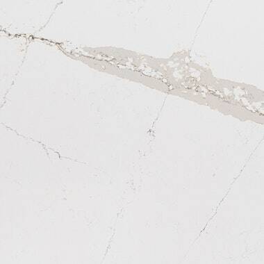 Silestone Quartz Toscana Cream countertops with bold beige veining on white, ideal for kitchen countertops. Silestone quartz by Granite Guy Inc.