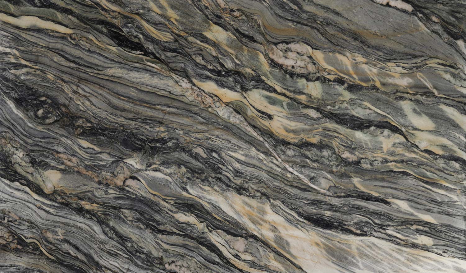 Azul Treasure quartzite countertops featuring deep blue and gold veining, adding a bold and luxurious touch to kitchens by Granite Guy Inc.