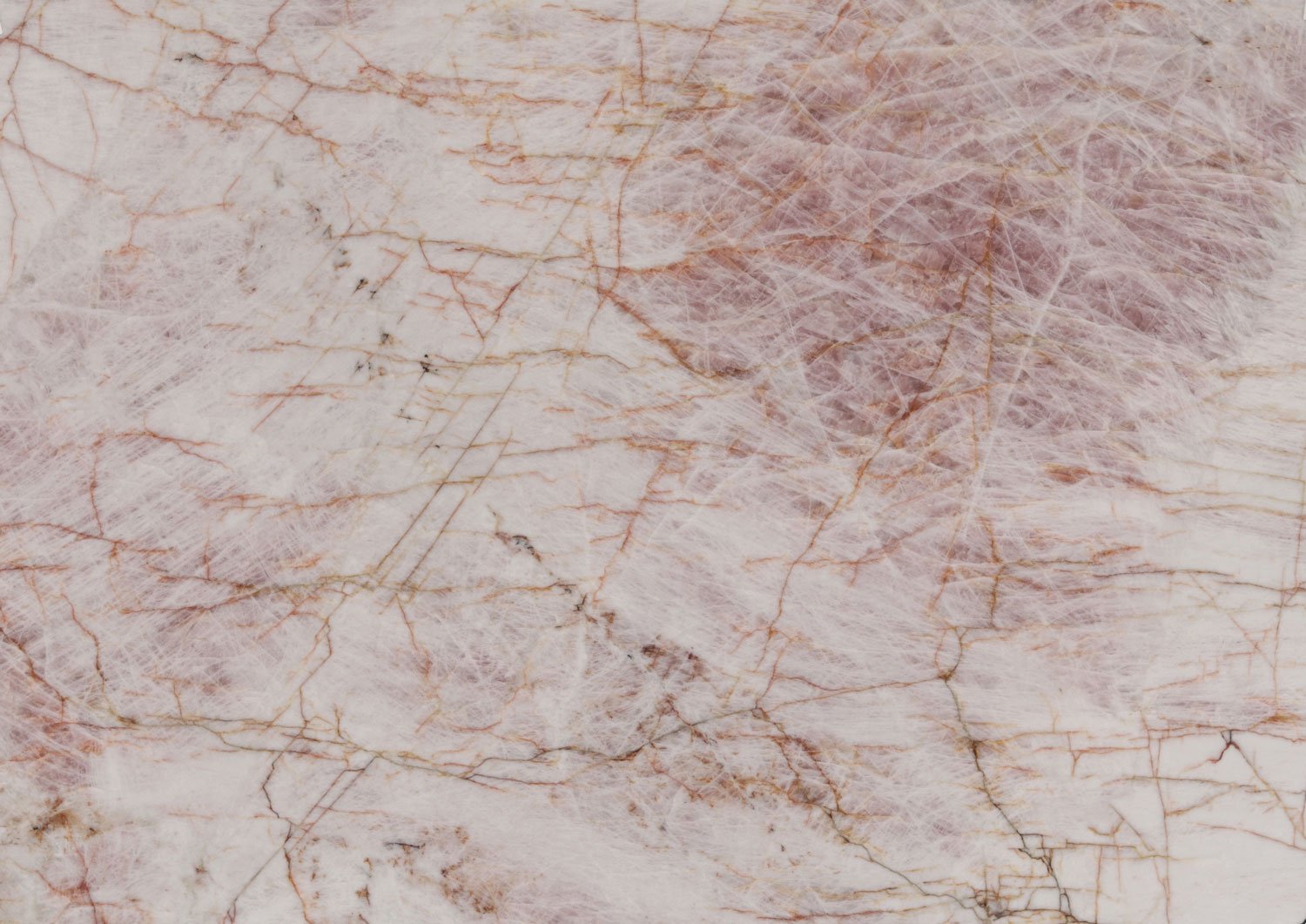 Pink Cristallo quartzite countertops with soft pink tones and golden veining, perfect for elegant kitchen countertops and bathrooms by Granite Guy Inc.
