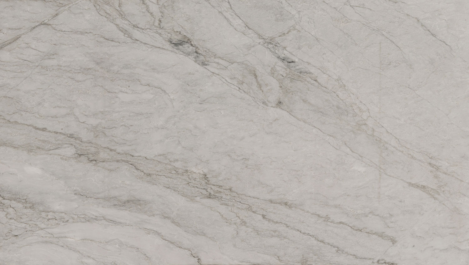White Pearl quartzite countertops with soft white background and subtle gray pattern, perfect for kitchen countertops by Granite Guy Inc.