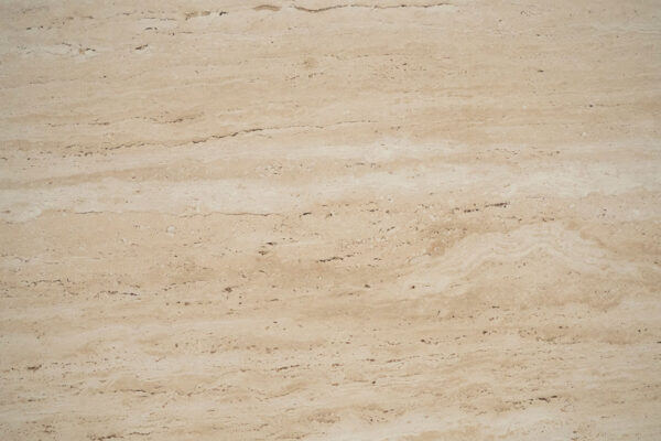Travertine Ivory V-Cut Filled Honed countertops with soft beige tones, great for kitchen countertops or vanities. Travertine by Granite Guy Inc.