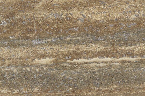 Travertine Noce Vein Cut countertops with deep brown veining and layered texture, great for kitchen countertops. Travertine by Granite Guy Inc.