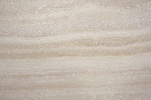 Travertine Roman Classic countertops with soft ivory layers, great for kitchen countertops or bathroom vanities. Travertine by Granite Guy Inc.